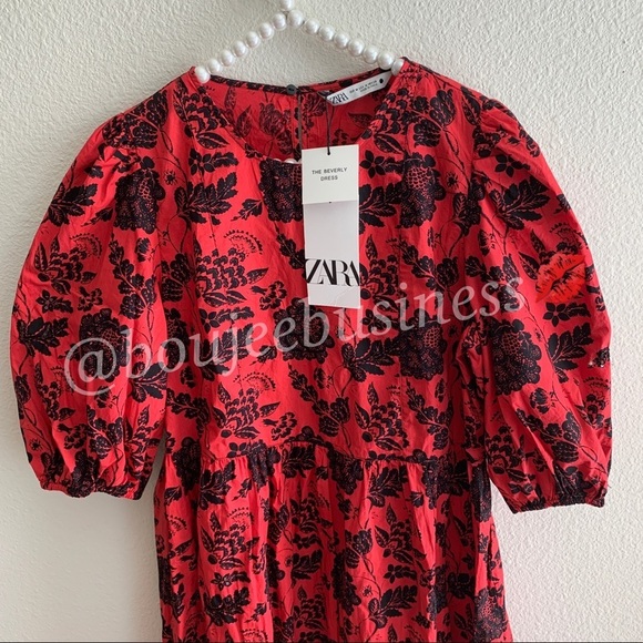 ZARA Sequinned Printed Dress - Picture 6 of 14